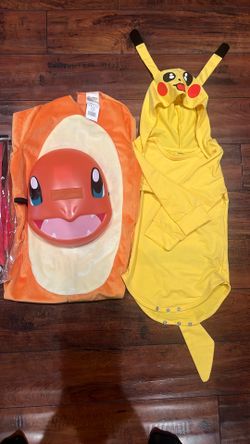 Pokeman costume 2 Pack including Pikachu and Charmander