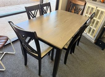 Black And Gray Dining Set