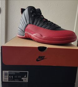 Air Jordan 12 Retro Black Varsity Red Size 11 flu game