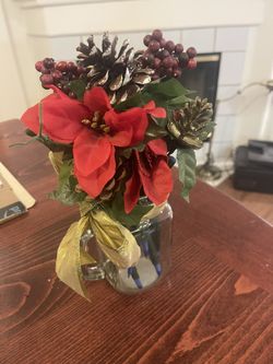 Decorative Christmas Pens in Mason Jar 