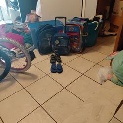 3 Boys Roller Bsckbacks And Shows Size 10 FREE ..COME PICK UP