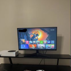 offering xbox series s, xbox 1 terabyte seagate storage, 1 monitor 140hz, and the controller to go with it