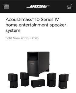 Bose Acoustimass 10 Series IV Home Theatre Speaker System
