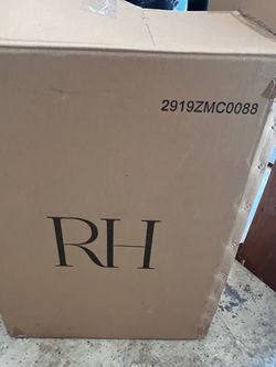 RH Square Glass Pendant Bronzed Light fixture