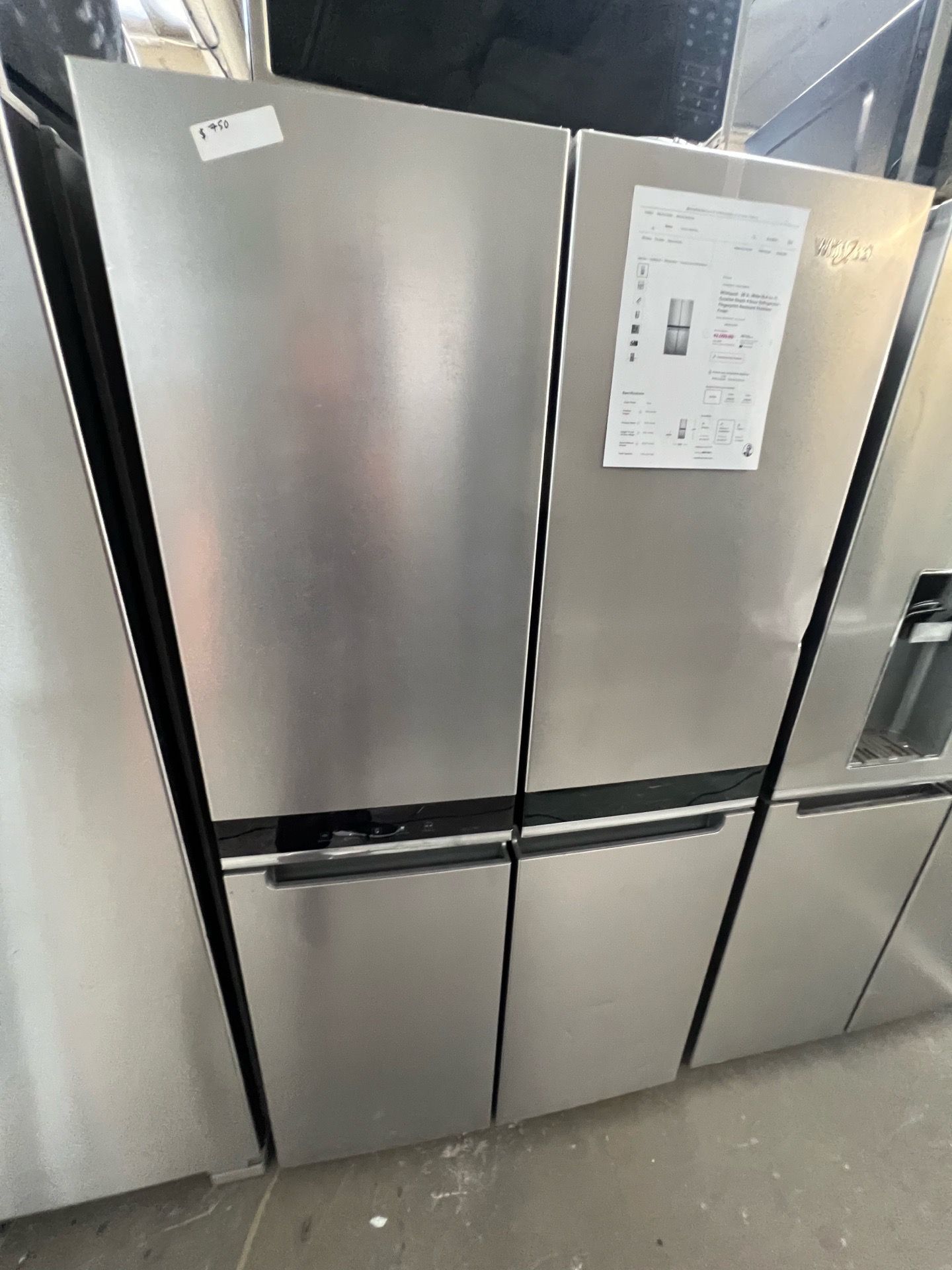 Whielpool 4dr fridge counter depth