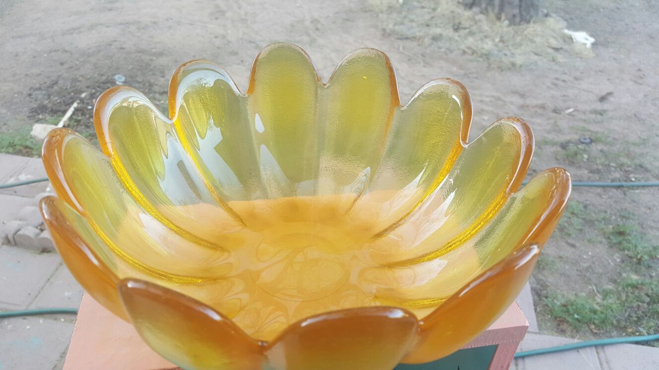 Vintage yellow serving bowl