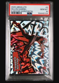 Dillon Gabriel 2025 Panini Absolute Kaboom! Horizontal #5 PSA 10