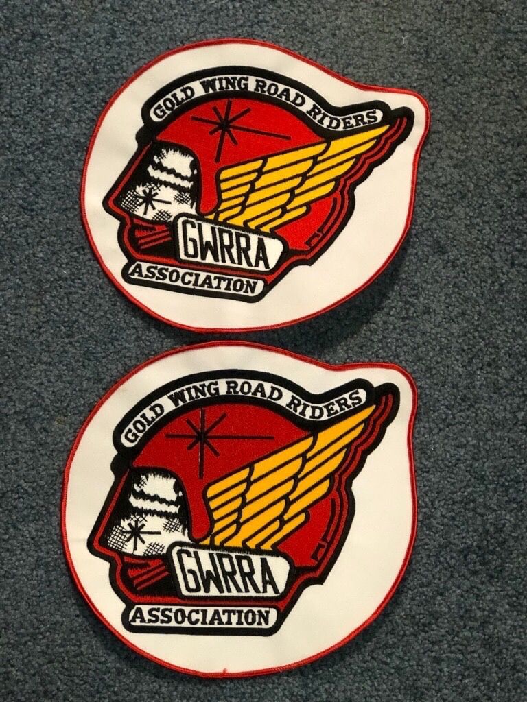2 Gold Wing Patches 9” x 9.5"