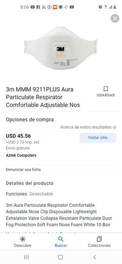 Aura 3m N95 Pack Of 10 Worth $45 A Pack Iam Sale Them For $25 For Pack Of 10