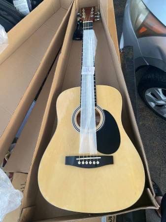 NEW ESTRELLA ACOUSTIC GUITAR FULL SIZE FREE TUNER GIG BAG CASE !!