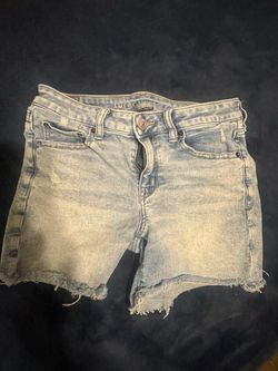 American Eagle Light Wash Denim Cutoff Shorts