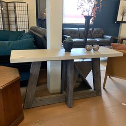 Grey Top Console Table