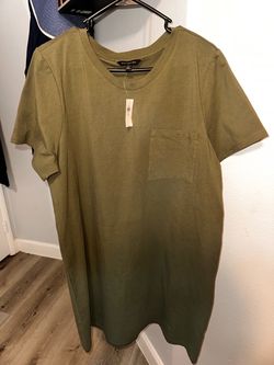 Banana Republic Olive Green T-Shirt Dress