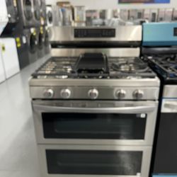 Samsung 30” Gas, Doble Oven Range Air Fryer 