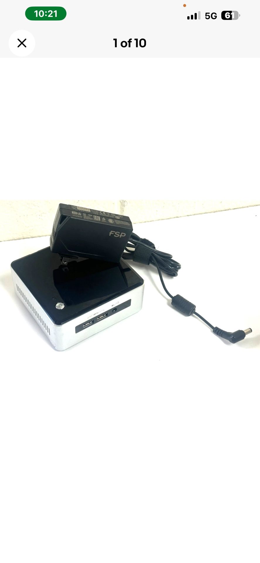 Intel NUC57RYH Intel i7-5557U @ 3.10GHz 16GB Ram 500 GB SSD, Win 10 Pro Desktop
