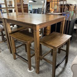 Tall Dining Table With 4 Stools (2 Sets Available $165 Each)