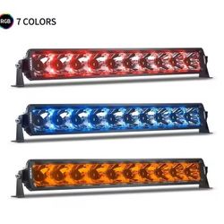 Barra De Luz LED 20 Pulgadas RGB/ White ,switch , Relay