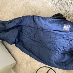 The North Face Sleeping Bag Mummy Style Blue and Gray with Blue Bag Made In USA