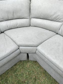Leather sectional couch $300
