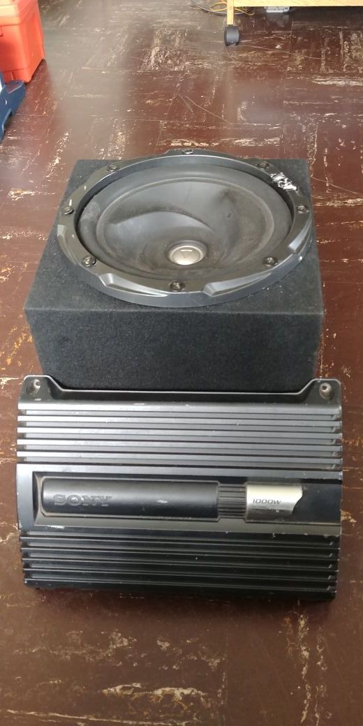 Kenwood 12" woofer 1000w with SONY power Amplifier 2/1 1000w