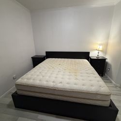 King Size Bed Frame + 2 Nightstands