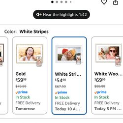 Digital Picture Frame, 10.1 inch Frameo Digital Frame WiFi, 1280 * 800 IPS HD Touchscreen, 32GB Storage, Instant Share Pictures Video, Smart Photo Fra
