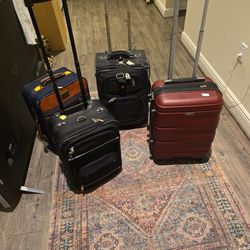 4 X Carry On Suitcases