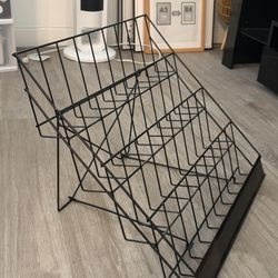 4 Tier Wire Rack for Prints or Magazines, Small Business Art Market Display Rack