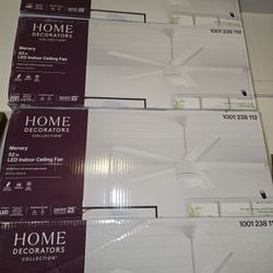 10 / Abanicos Nuevos Preciosos  Blancos  De Control  Y Luz Led A Solo $79 Cada Uno Entre Mas Compre Mas Barato 