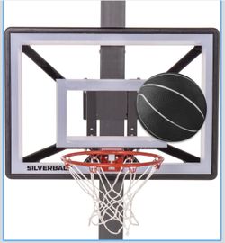 Silverback Junior Youth 33" Basketball Hoop, Black NEW