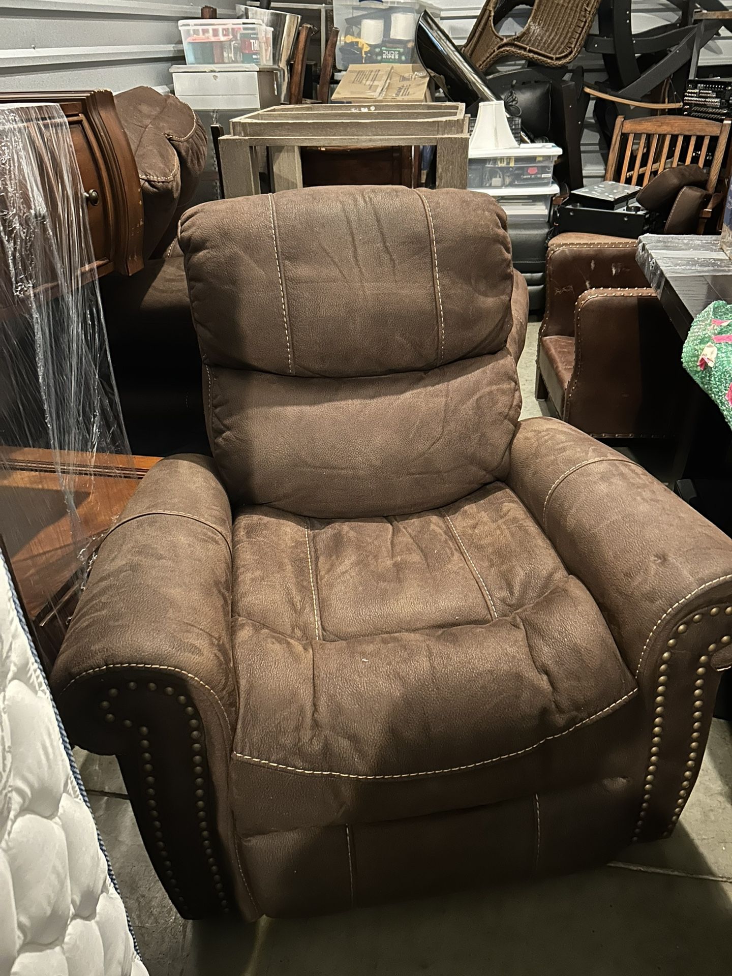Brown Leather Reclining Chair