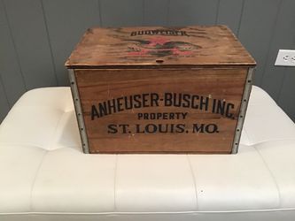 Vintage Anheuser- Busch Budweiser Checker Board Beer Crate