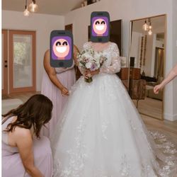 Wedding Dress – Wear With or Without Petticoat & Shoes