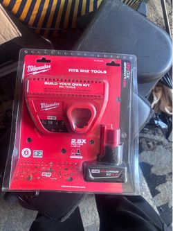Milwaukee battery and charger set