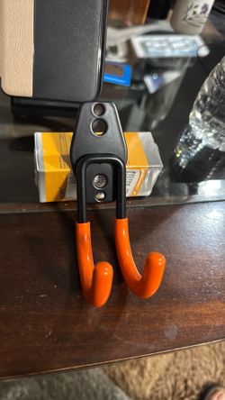 Garage Storage Hook, Wall Mount Double Hooks J Type, 68x36x115mm for Organizing Power Tools, Ladders, Bikes, Garden Tools 2pcs