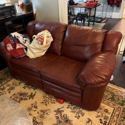Leather Lazyboy couches