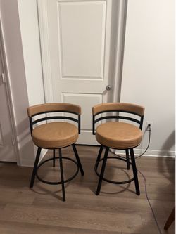 Leather barstools