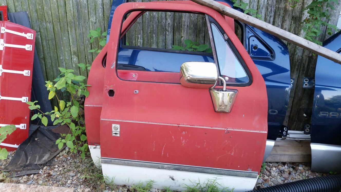 Square body Chevy truck doors