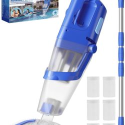 Cordless Handheld Pool Vacuum Cleaner with Telescopic Pole