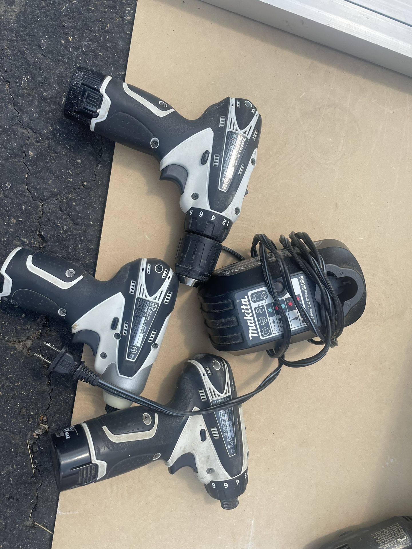 Makita Drills With Charger And Batteries 