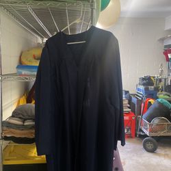 Navy blue Graduation Gown For A Tall Senior