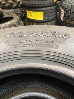 One only one ST 235x80-16 14 ply trailer tire $140 cash no bargaining price firm