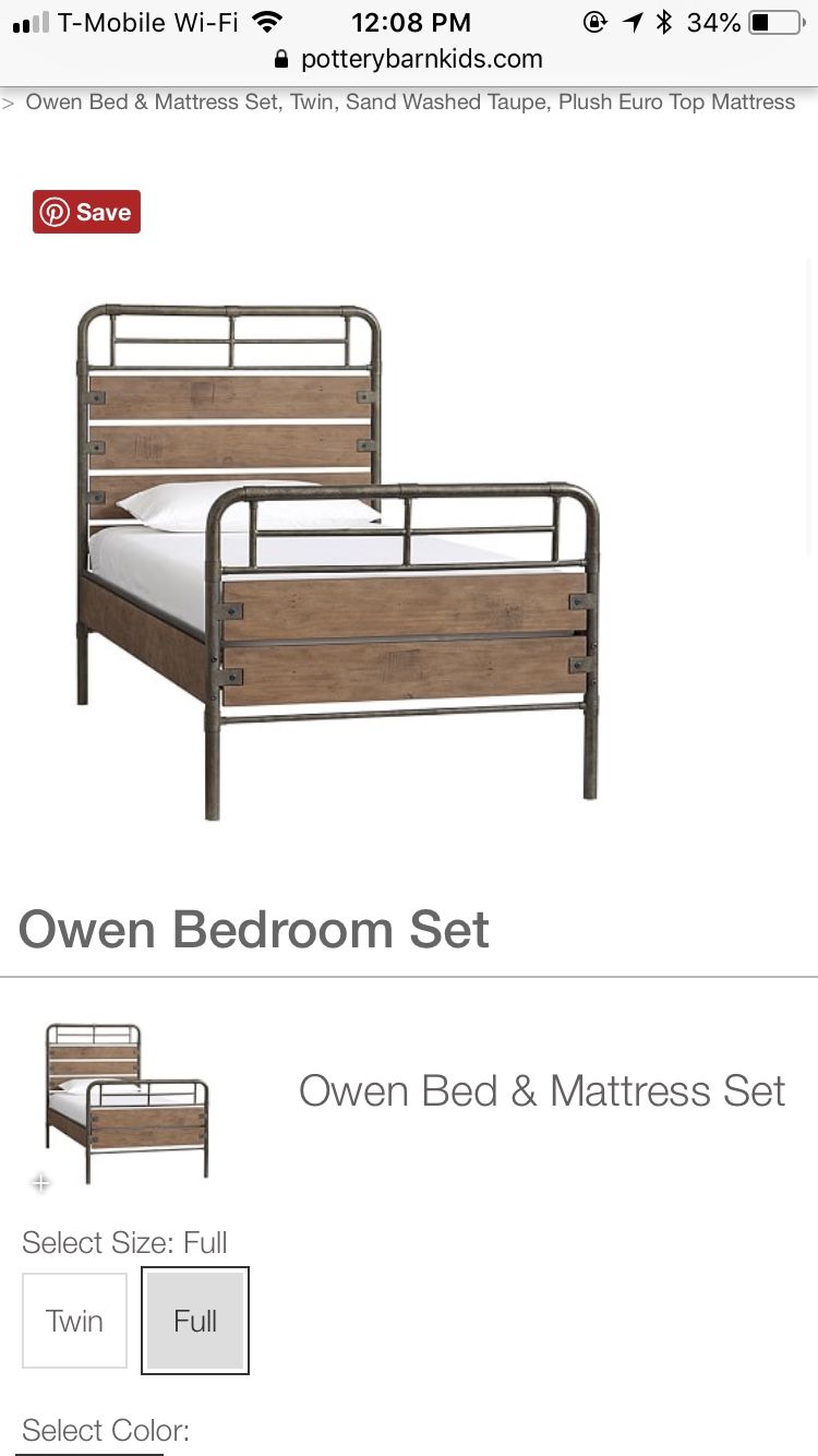 Pottery barn 2024 owen bed