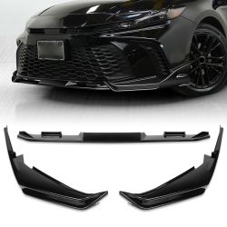 For 2025-2026 Toyota Camry SE XSE Painted BLK Front Bumper Lip Spoiler Splitter -(2-PU-399-PBK