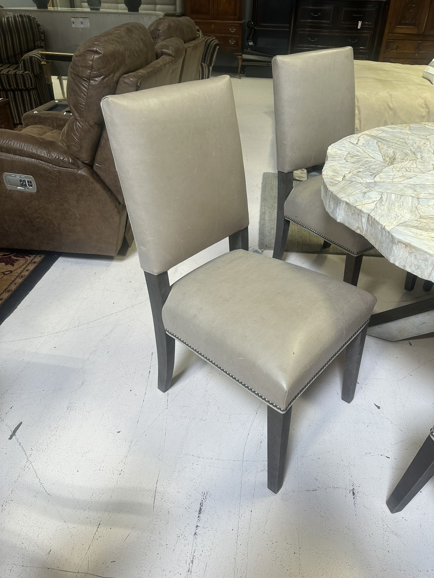 Arhaus Torino Leather Dining Chairs