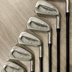 PING S55 4-9 Irons Set Golf Clubs Regular Flex Graphite Orange Dot RH Right Handed