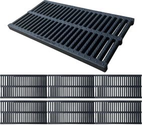 SET of 6 19.7x9.8x1in Polymer Plastic Channel Drain Grate
A15