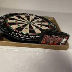 Dart Board Set With Renegade Steel Darts 