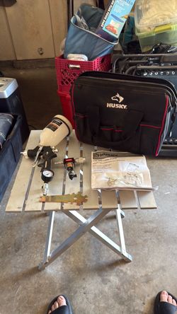 Husky Gravity Feed HVLP Spray Gun Kit