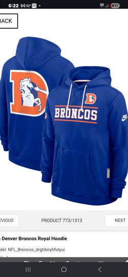 Nike Denver Broncos Royal Blue RETRO-D Hoodie